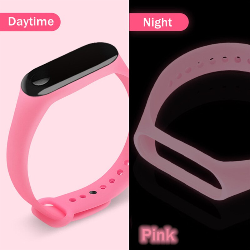 Lu mi nous mi banda 3 4 Correa pulseras accesorios de luz de la noche de reemplazo para Xiaomi Smartband Xio mi Xaio mi Xia mi xao mi xaiomy