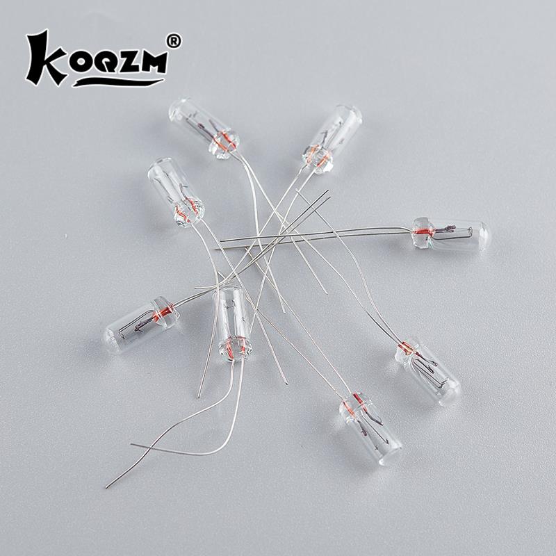 Bombilla incandescente Edison, filamento de arroz, 10 piezas, 0,07a, 3mm, 4mm, 5mm, 1,5 V,3V,6V, 9V,12V, 24V, estilo