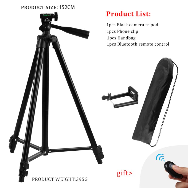 102/132/152cm Flexible Mobile Tripod Stand For Smartphone Dslr Camera Tripod Holder With Bluetooth Remote For Selfie Photography