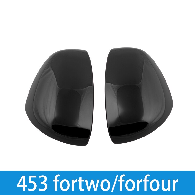 Cubierta de espejo lateral de fibra de carbono, accesorios de estilo de coche para Smart 453 Forfour Fortwo: Black