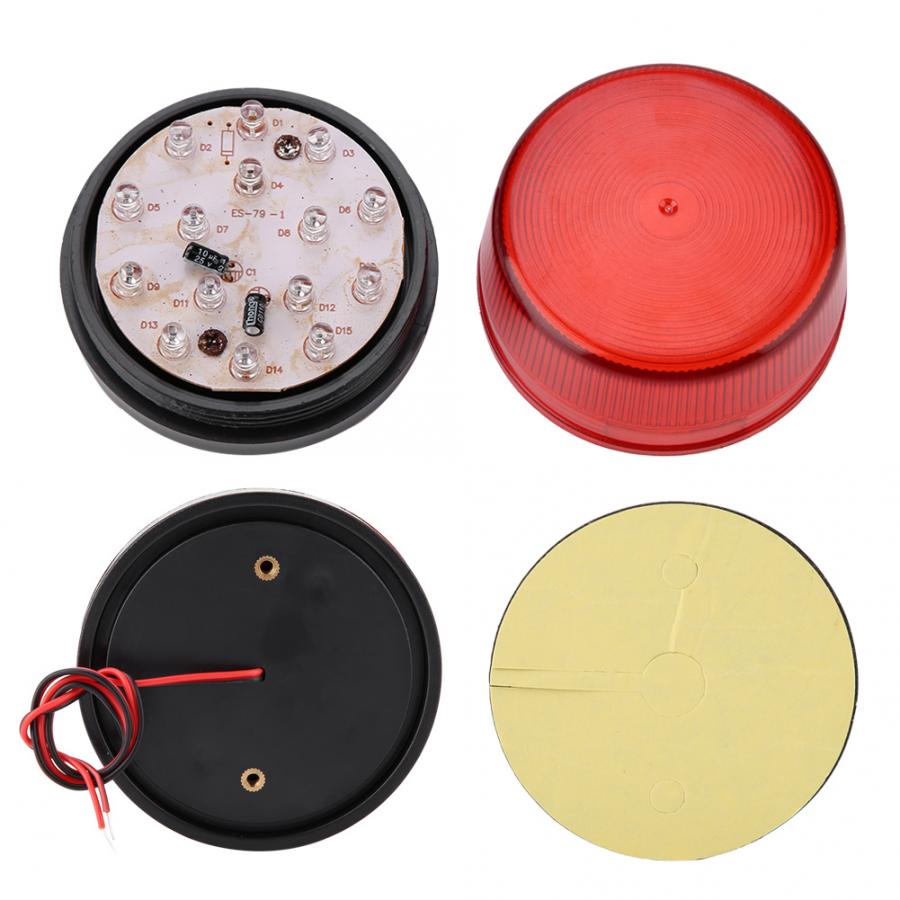 Alarma 1PC LED linterna estroboscópica luz de advertencia lámparas de alarma 12/24 V CC