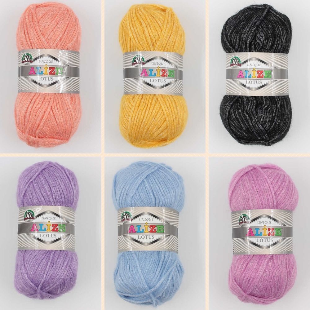 Alize Lotus Wool Alpaca Knitting Hand Yarn 13 Farboptionen 170 Meter (50gr) Knäuel - Schaf - Spielzeug - Mehrfarbig - Decke - Fantasy Pullover - Hobby - Micropolyester - Socken - Amigurumi - Baby DIY