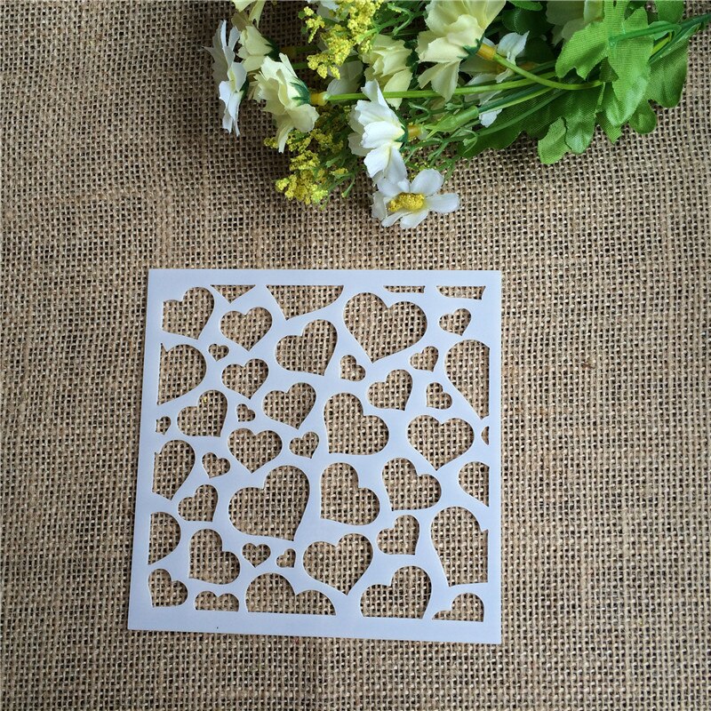 Heart Plastic Embossing For Scrapbook DIY Album Paper Stencil Template