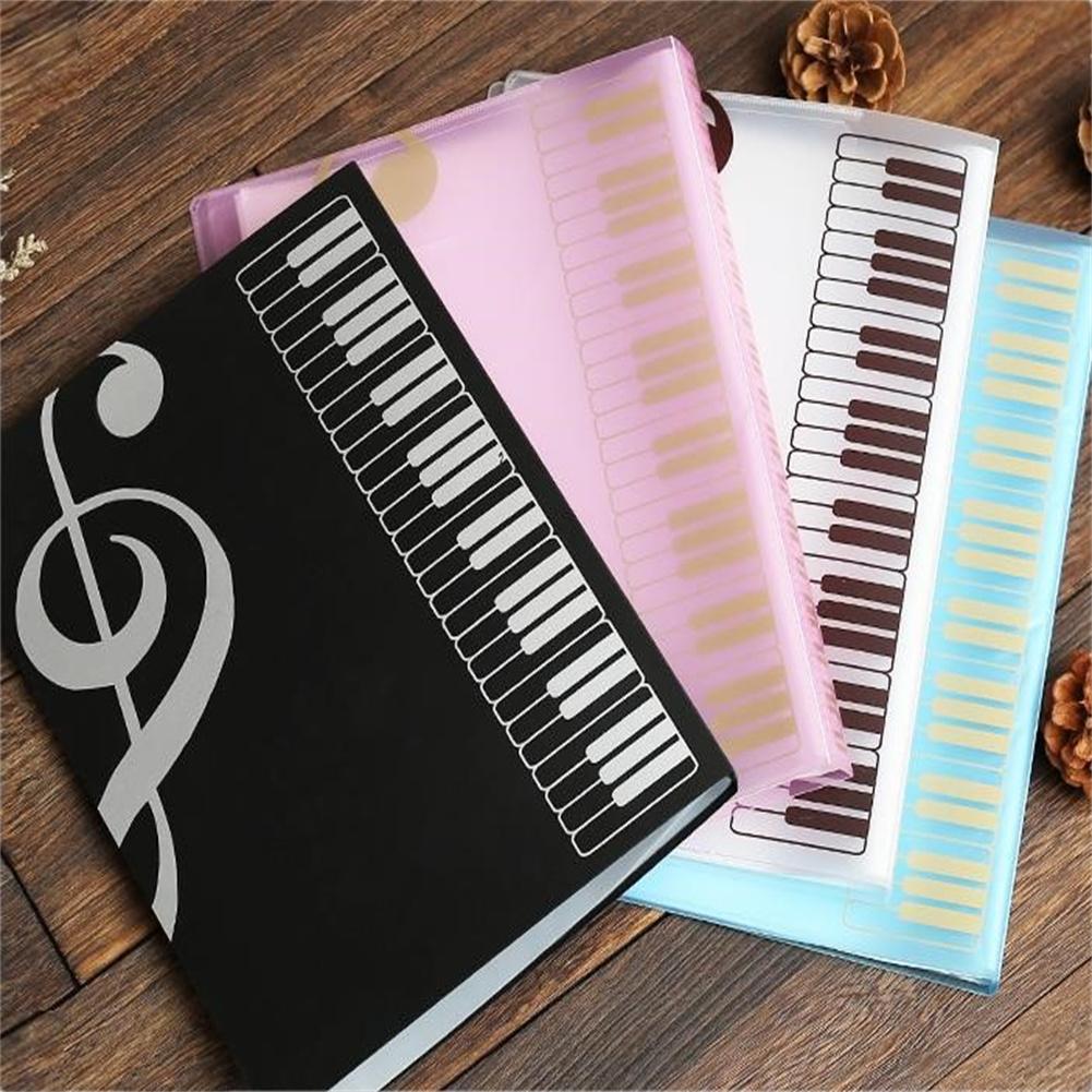 Libro de notas musicales ABS, 40 hojas, tipo de inserción, carpeta de libros de notas musicales, hoja de archivo, organizador de documentos, accesorios de almacenamiento