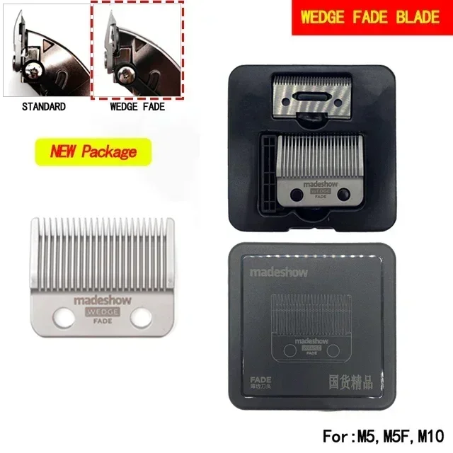 Madeshow Kulilang M5(F) M10 R66 R77F Wedge Fade Blades Hair Clipper Ultra Thin Blade Trimmer Replacement Original Cutter Head: green