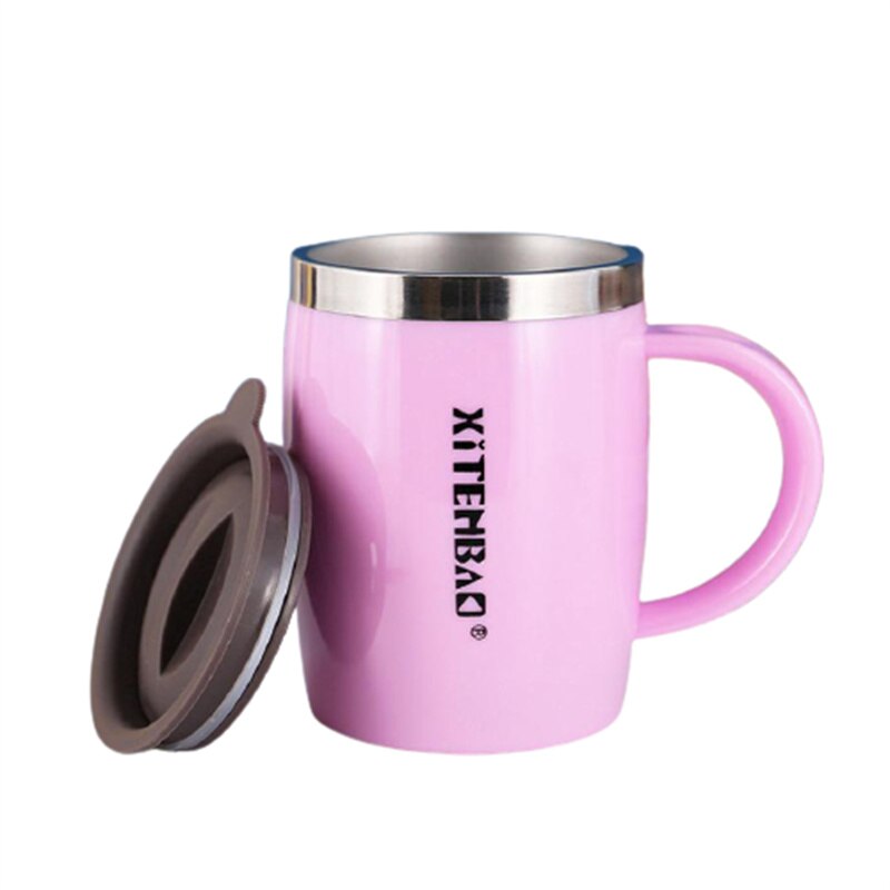 Kids Water Mug 304 Stainless Steel Tea Coffee Mug For Children Water Cup With Handle Kitchen Drinkware J443: 3