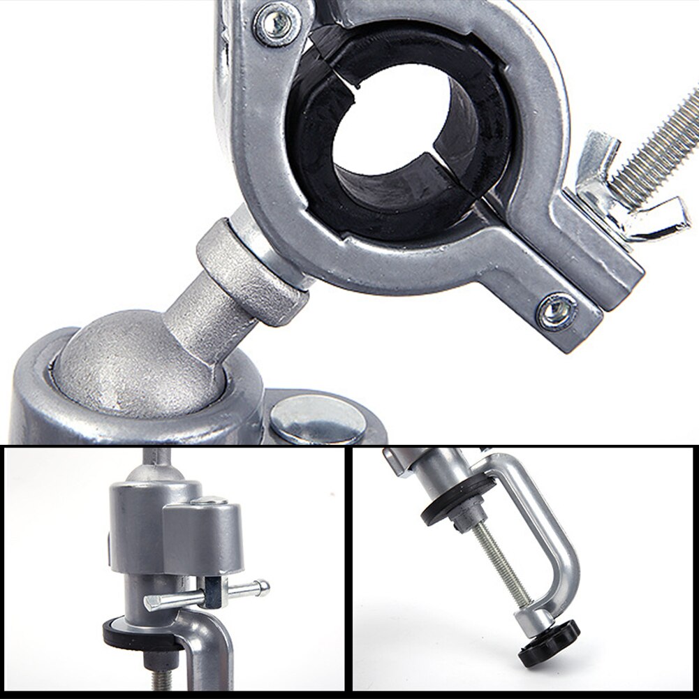 360 Rotating Swivel Bench Universal Vise Clamp Rotating Clamp-on Bench Holder Mini Electric Drill Stand Grinder For Woodworking