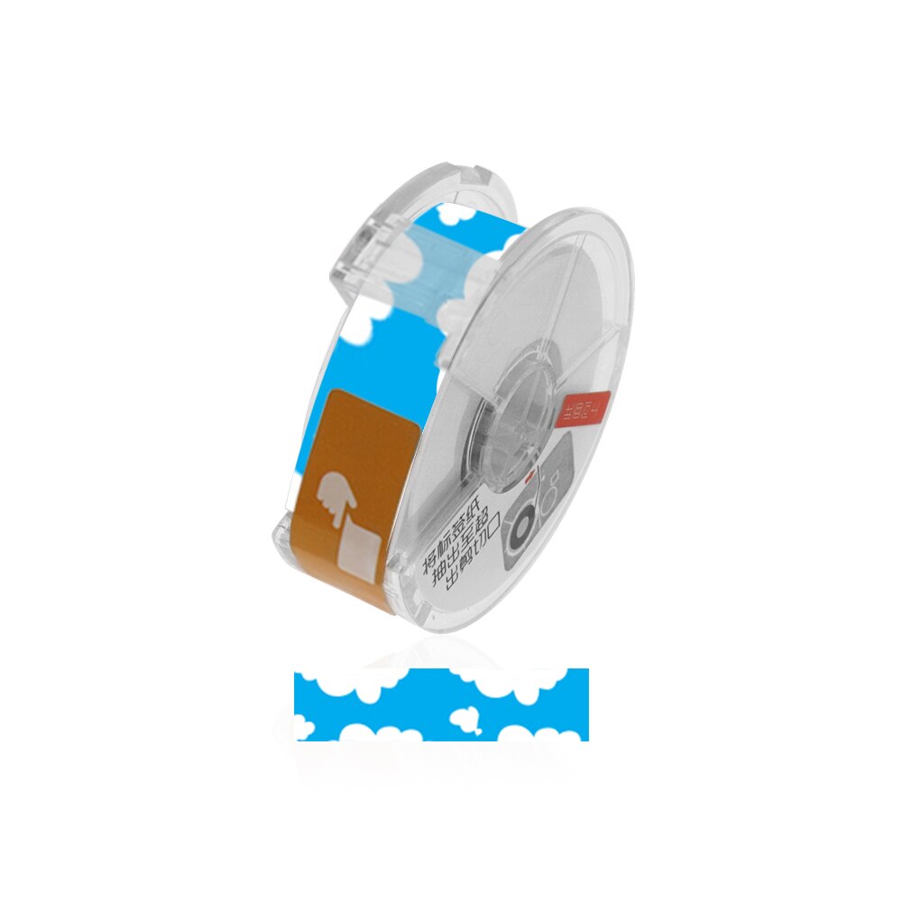 OYfame Mini Label Printer Paper Roll Waterproof Lable paper for Portable Label Printer For QR Code Word Date Printing: cloud