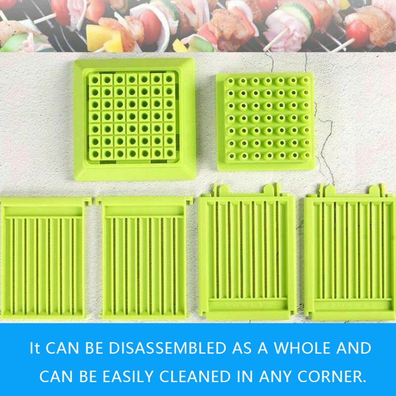 BBQ Meat Skewer Tools 49 Holes Meat Beef Tofu Skewer Kebab Maker Box Machine Grill Barbecue Kitchen Accessories Camping Tools