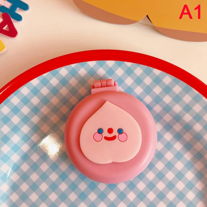 Espejo plegable con peine para chica, pequeño cepillo de pelo de viaje con bolsillo portátil, herramientas de estilismo de espejo, Mini espejo de bolsillo: A1