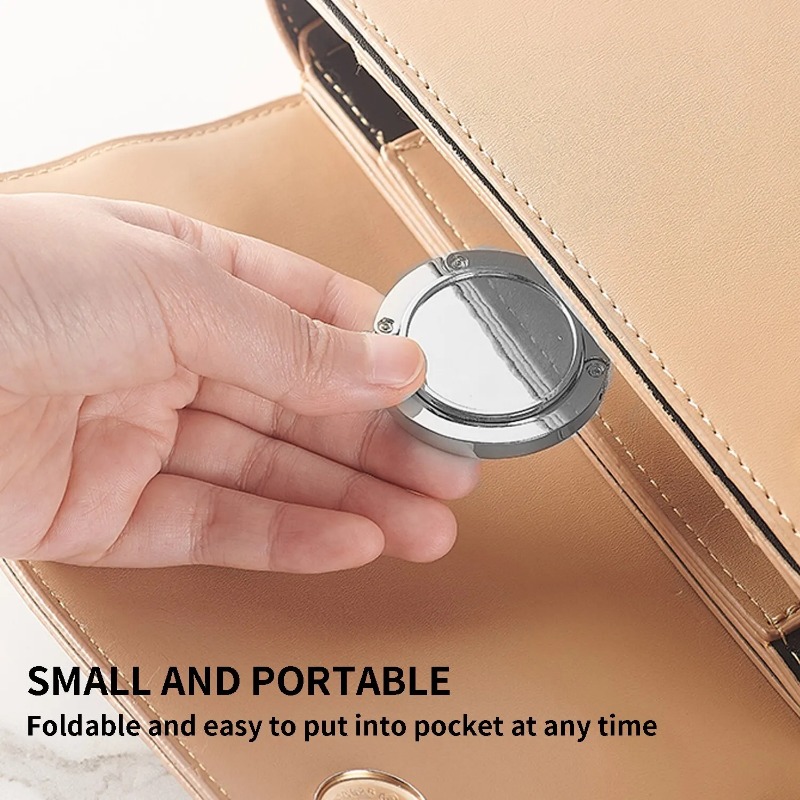 Tragbare Falt tasche Kleiderbügel Handtasche Haken halter Tisch haken Kristall legierung Geldbörse Taschen halter Kreisform Tasche Zubehör
