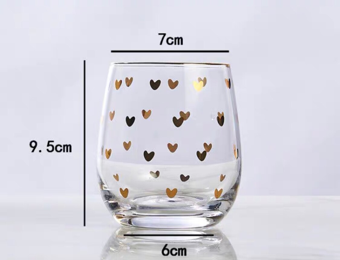 Rainbow glass color starry sky cup coffee cup milk glass home office shop transparent round pot-bellied crystal cup: White