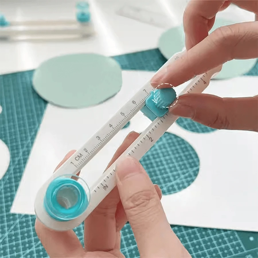 360 ° Coupe-cercle réglable – Outil de scrapbooking de précision pour des coupes de papier circulaires parfaites – Idéal pour les amateurs d'artisanat