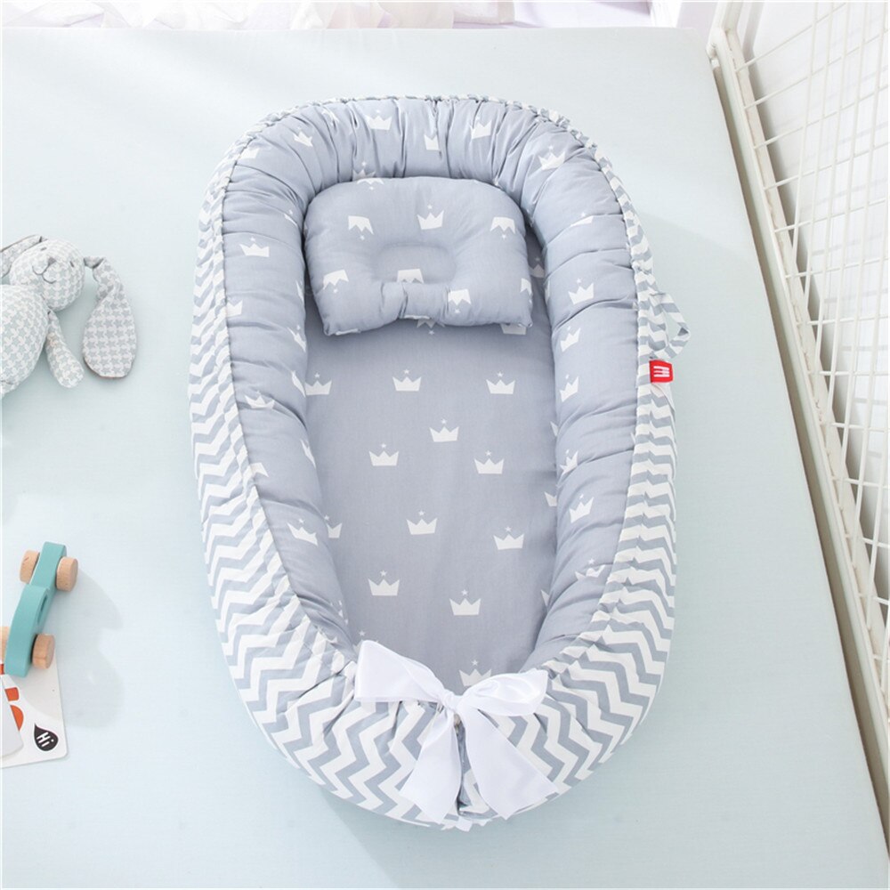 Portable Baby Crib Baby Bed Portable Newborns Bed Cot Baby Nest Cotton Children's Bed Portable Crib Folding Bed for Newborns