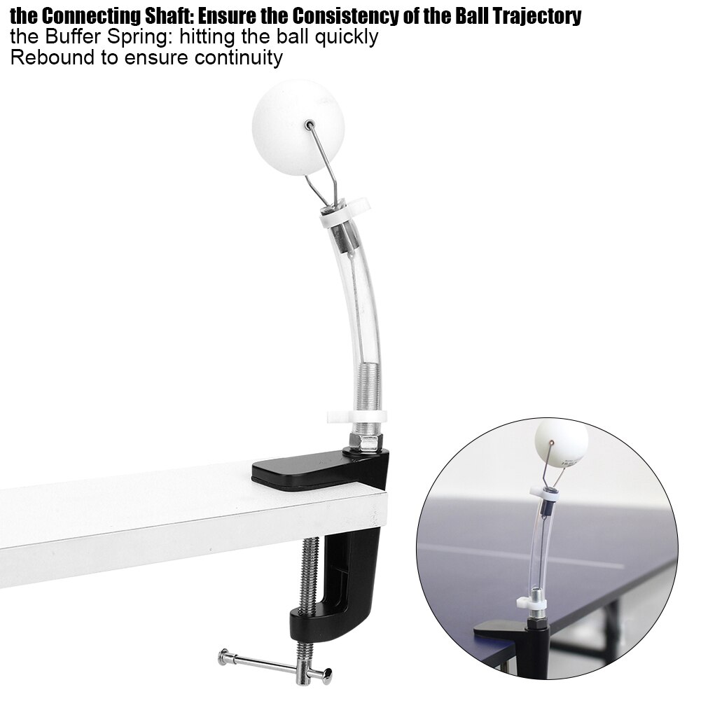 Ping Pong Trainer - Table Tennis Ball Machine - Rapid Rebound - Max 47cm - PP Material