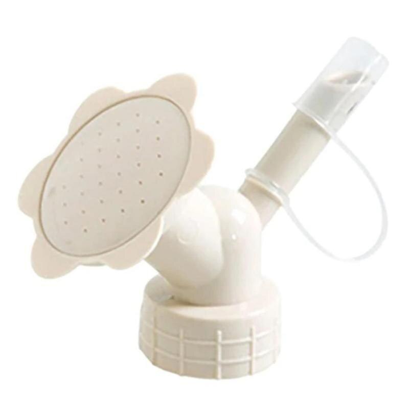 2 In 1 Plastic Sprinkler Nozzle Voor Bloem Waterers Fles Gieters Sprinkler Thuis Tuin Bloem Plant Water Sprinkler: Beige