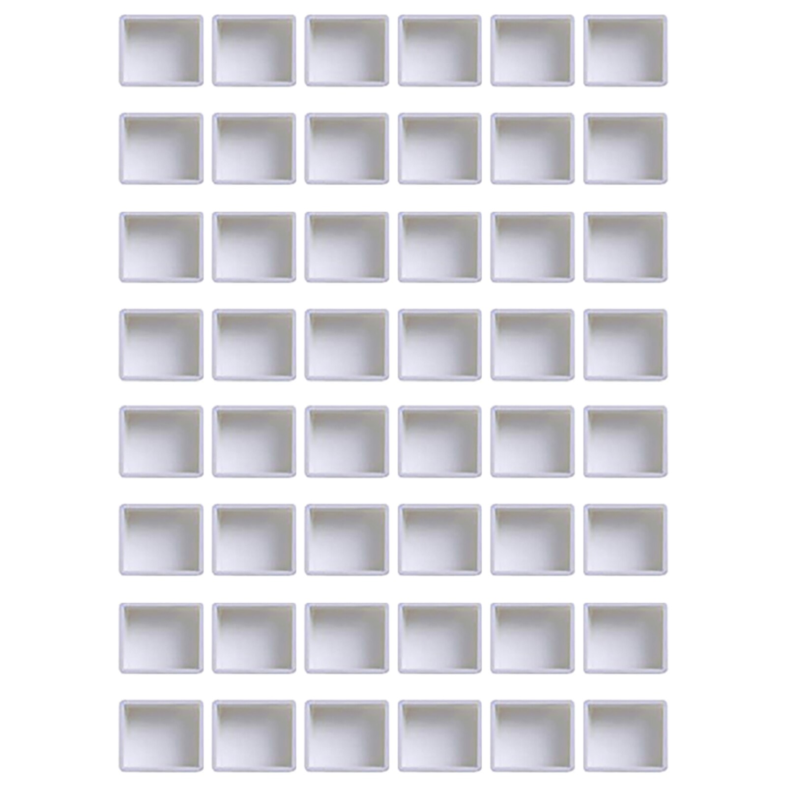 Durable Drawing Accessories Palette Empty Half Case Artists Mini Watercolor Paint Pan Art Supplies Beginner White Grid Student