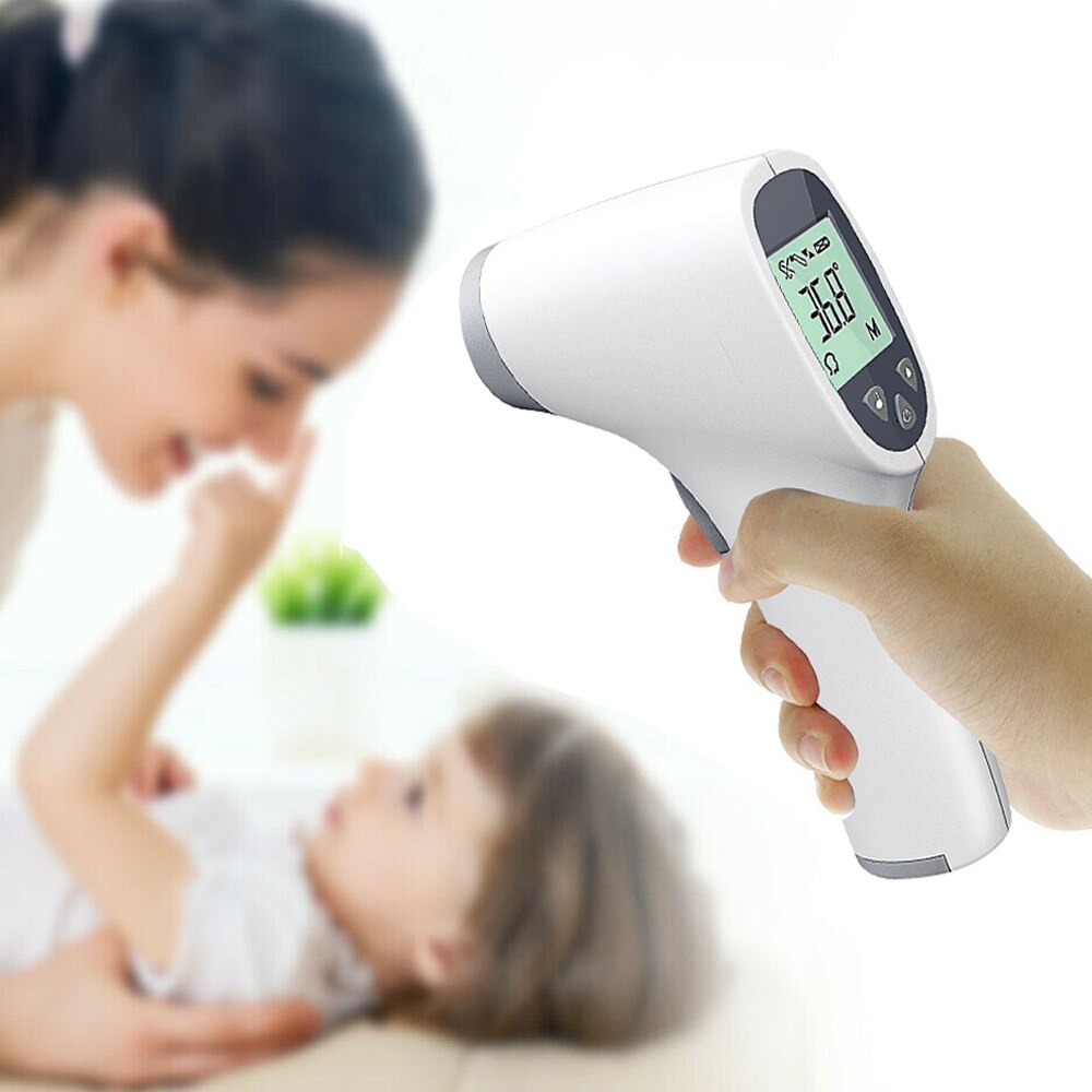 Ir Infrarood Digitale Thermometer Lcd Baby Volwassen Voorhoofd Body Contactloze Termometer Guntemperature Meting Apparaat
