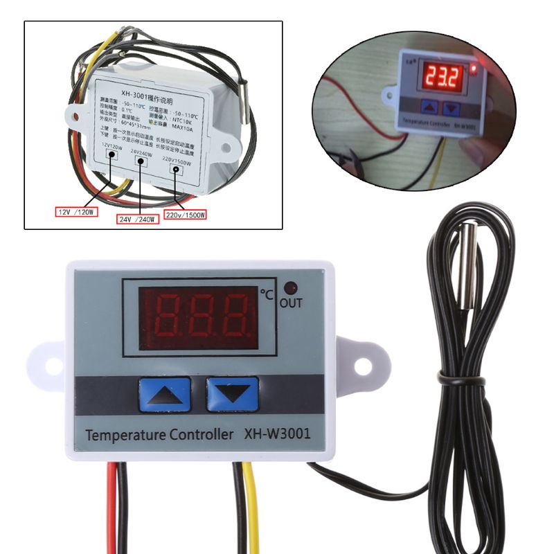 Pet Reptile Thermostat High-precision Temperature Switch Microcomputer Digital Display Hatching Controller 0.1 Degrees