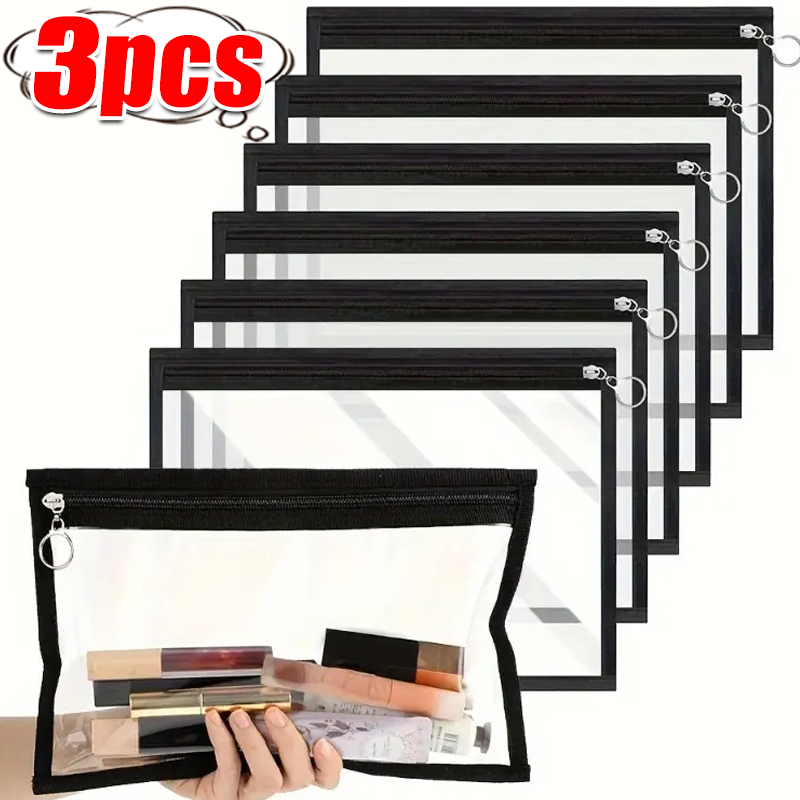 Czarna Przezroczysta Kosmetyczka PVC Wodoodporna Przezroczysta Saszetka na Kosmetyki Damski Organizer na Kosmetyki Torba na Przybory Toaletowe Torba Podróżna robić Przechowywania