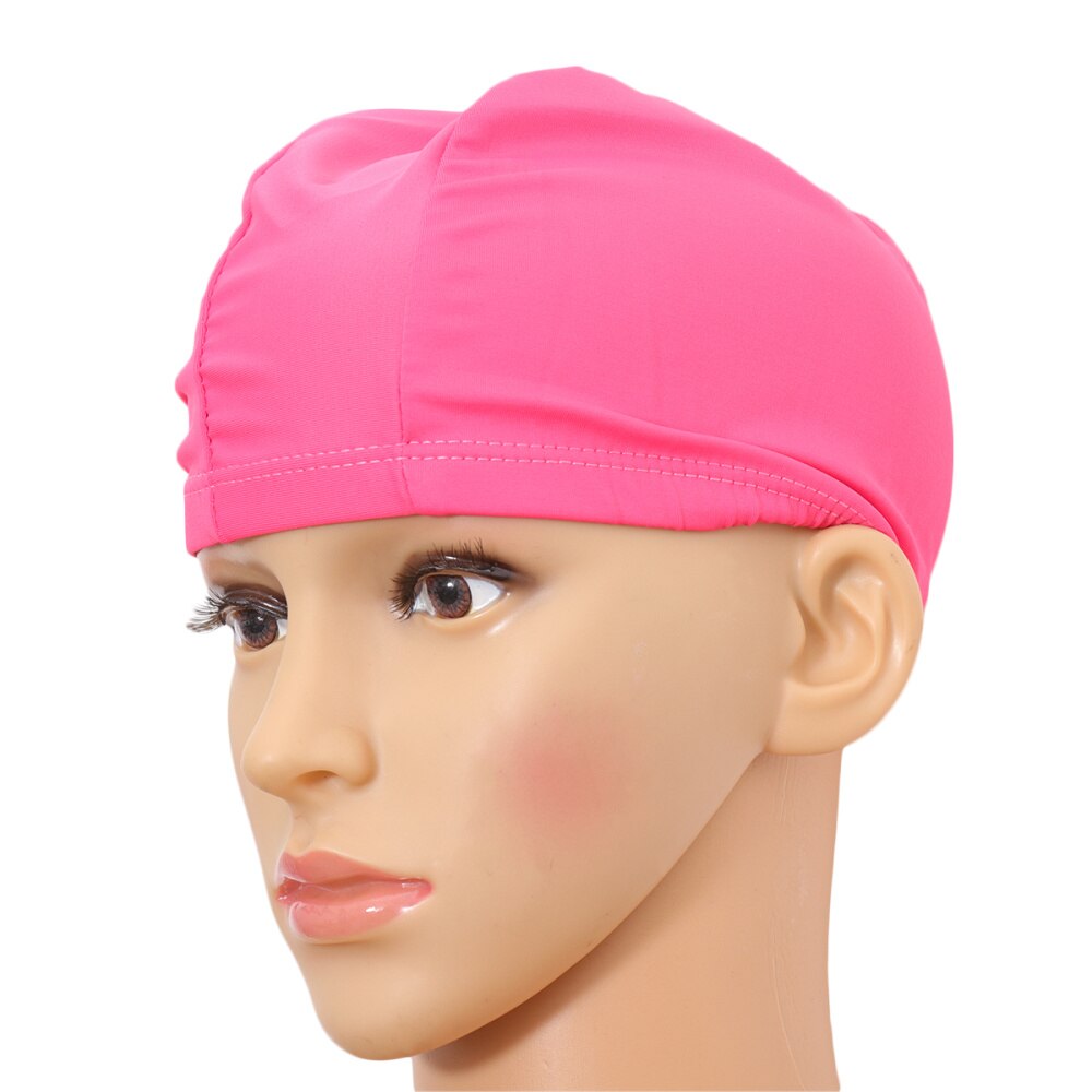 2pcs Stretchable Simple Polyester Swim Caps Unisex Swimming Cap Comfortable Fit Swimming Caps Shower Caps for Adults