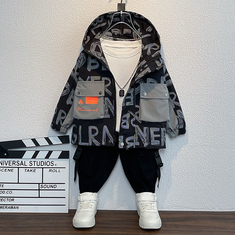 Jongens Meisjes Mode Jas Kinderkleding Jongens Jassen Herfst Kleding Windbreakers Herfst Jongens Koreaanse Stijl Knappe Jassen: 1 / Size 120