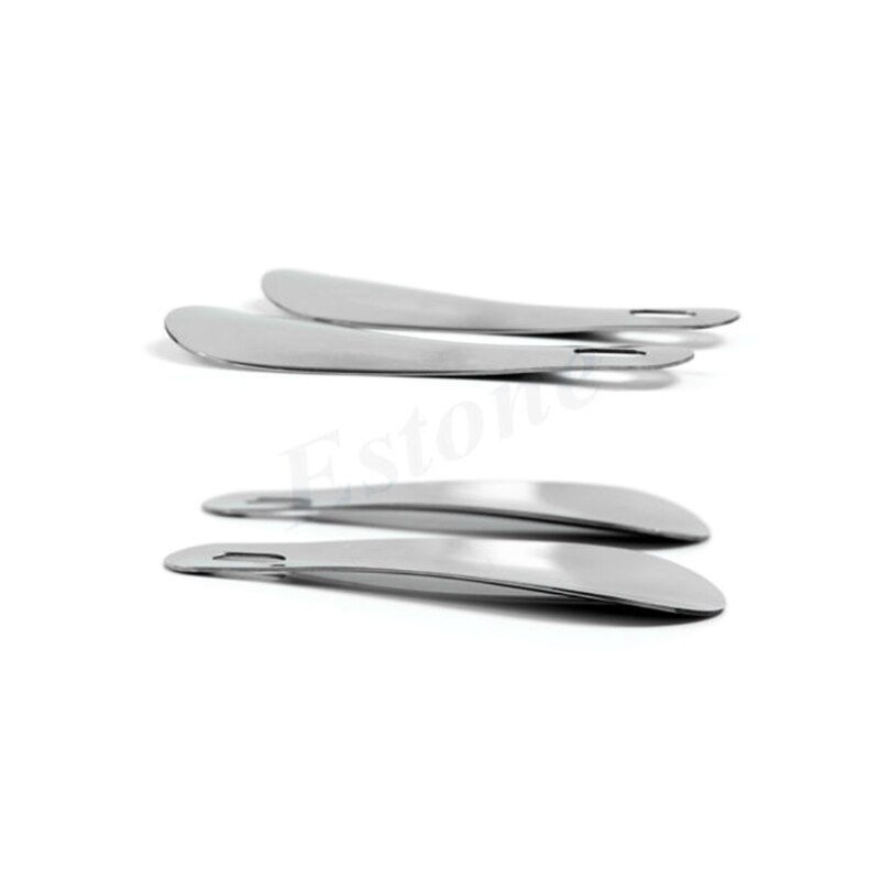 2Pcs 10cm Stainless Steel Shoe Horn Lifter Shoehorn Shoespooner Spoon 23GE