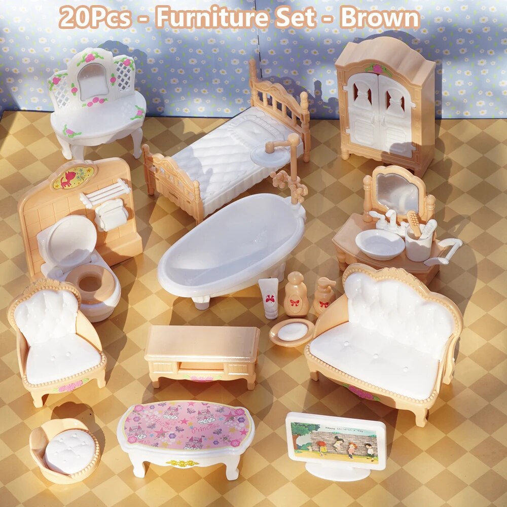 Offre spéciale mignon Kawaii rose 10 articles/Lot Miniature maison de poupée meubles accessoire enfants jouets cuisine choses de cuisine pour fille: BLEU CIEL