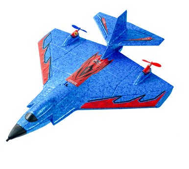 Children Mini Air, Sea and Land during the Month of China Remote Control Aircraft Waterproof -resistant Foam Fighter Plane F: er tong kuan Blue  Amphibious Waterproof Sent Lamp  1 Block Battery Fly 10 15 Minute