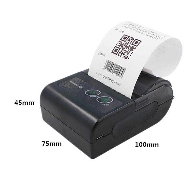 58HB5 ESC/POS – Mini imprimante de reçus portable sans encre, Bluetooth, USB, 58mm, pour Android IOS et Windows