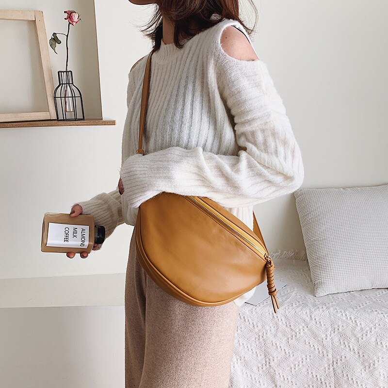 Frauen Taille Tasche fanny Pack Große Kapazität umhängetaschen für weibliche Brust Taschen PU Leder Damen Gürtel Tasche Pack: Gelb