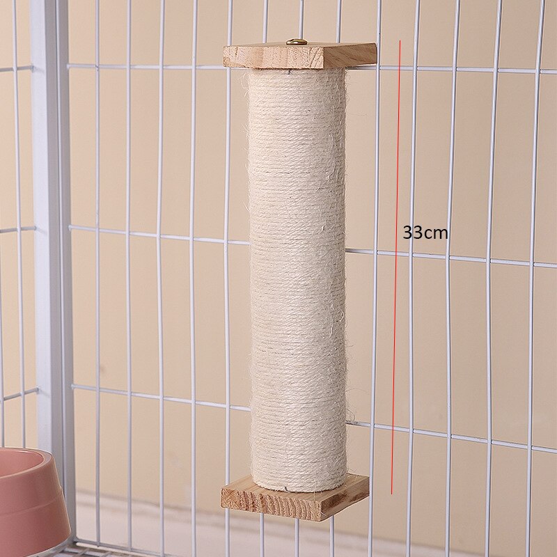 Sisal Cage-Mounted Cat Scratching Post On The Cage For Cats Climbing Play Itching Cat Furniture Kitten Scratchers Board Toys: style 1 Ordinary