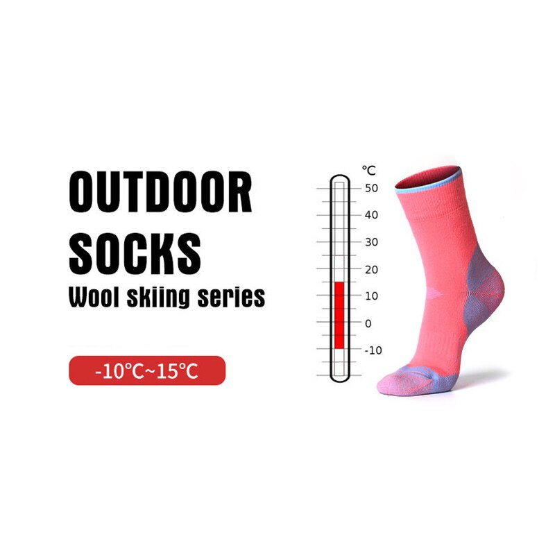 Winter Warme Ski Sokken Mannen Vrouwen Dikke Warme Wollen Sokken Volwassen Outdoor Sport Wandelen Camping Sneeuwscooter Ski Merino Wollen Sokken