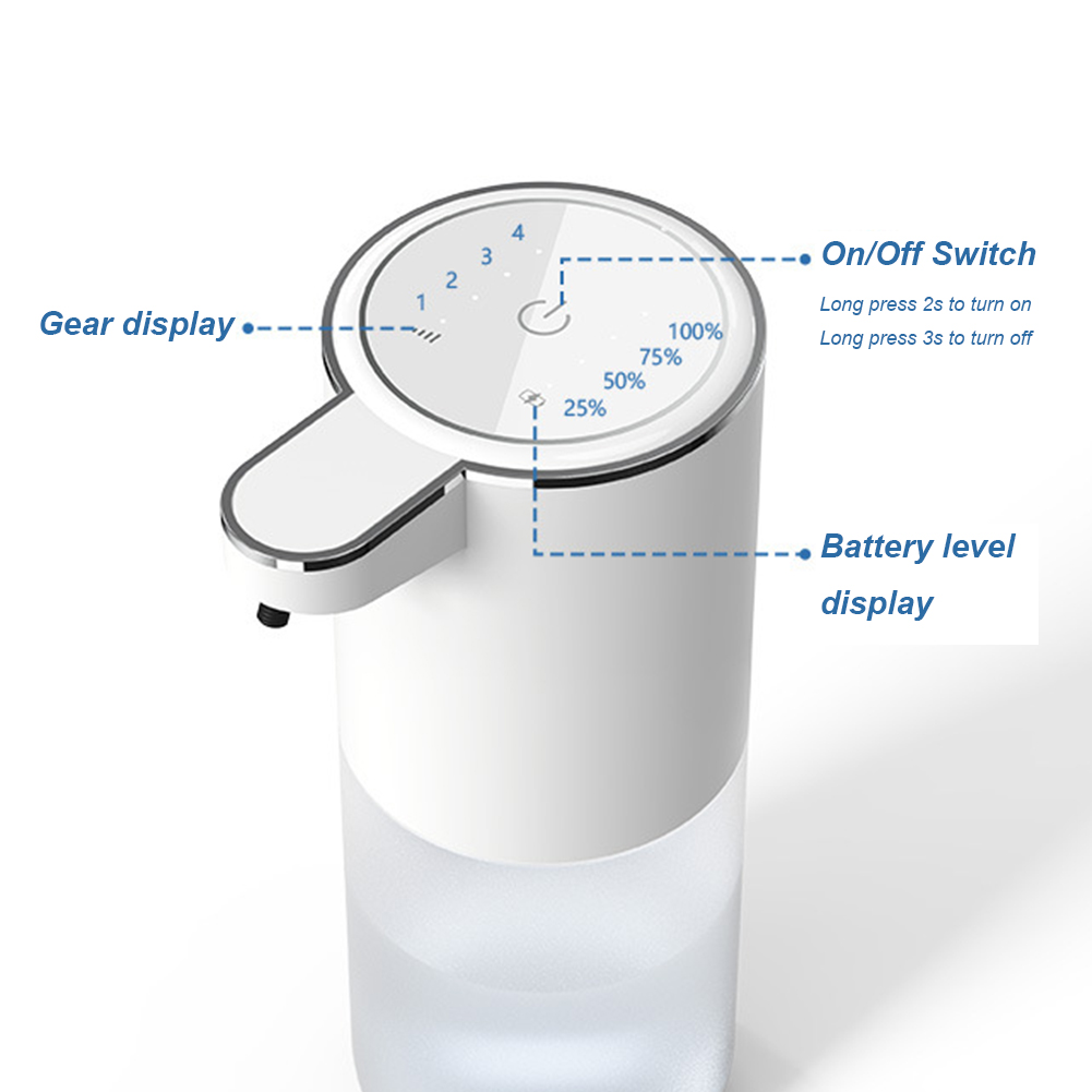 Automatischer Seifenspender, batteriebetrieben, 200/400 ml, Händedesinfektionsmittelspender, berührungslos, wasserdicht, für Küche, Badezimmer, Waschraum