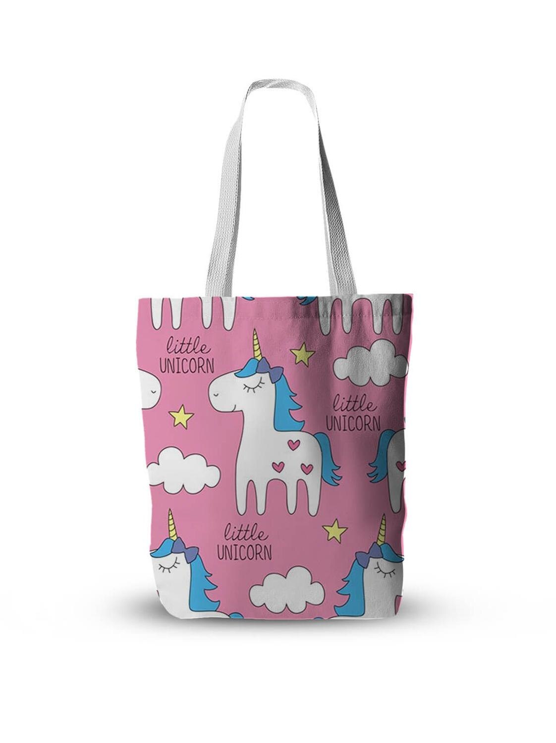 Women Handbags Cute Unicorn Print Handbags Can One Shoulder Shopping Bag Portable Folding Outdoor Beach: Style3