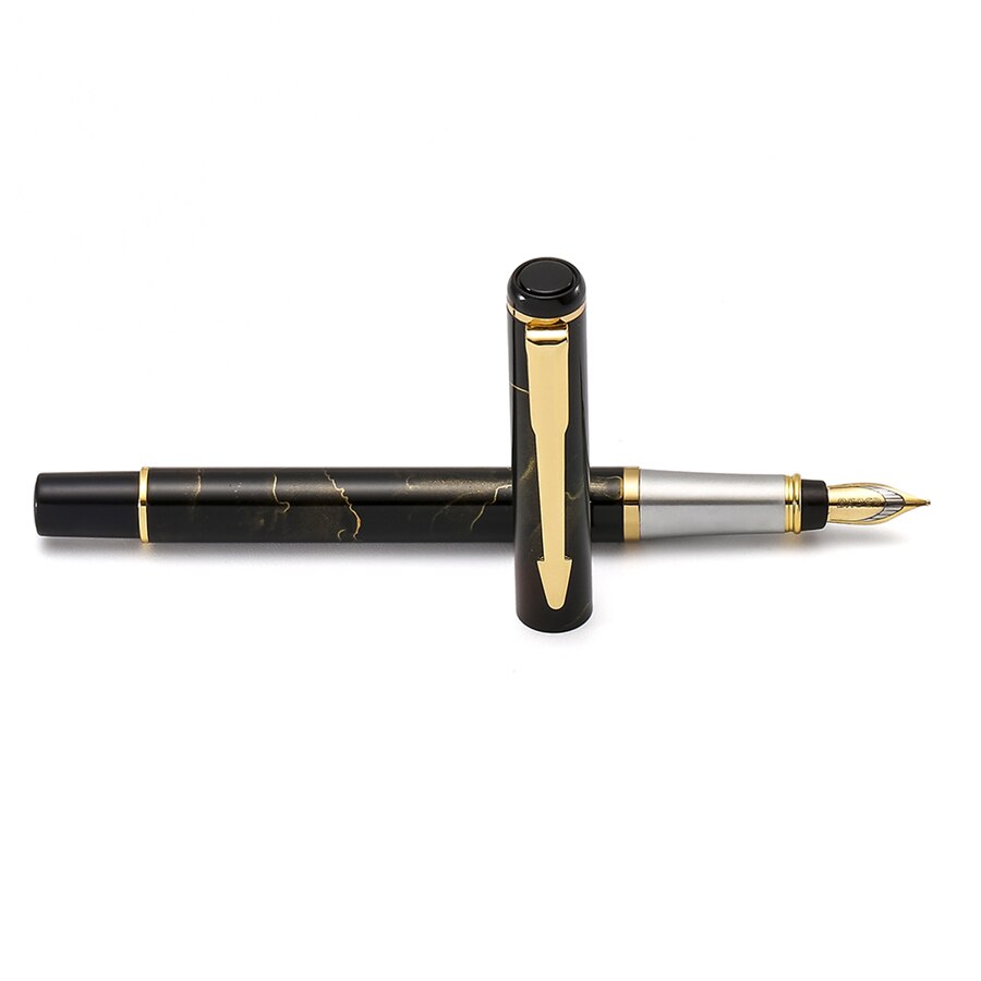 Baoer [Brilliant] Vulpen, Luipaard Patroon Vergulden Vat, Gouden Pijl Clip, Medium Nib, kantoor School Student A6260