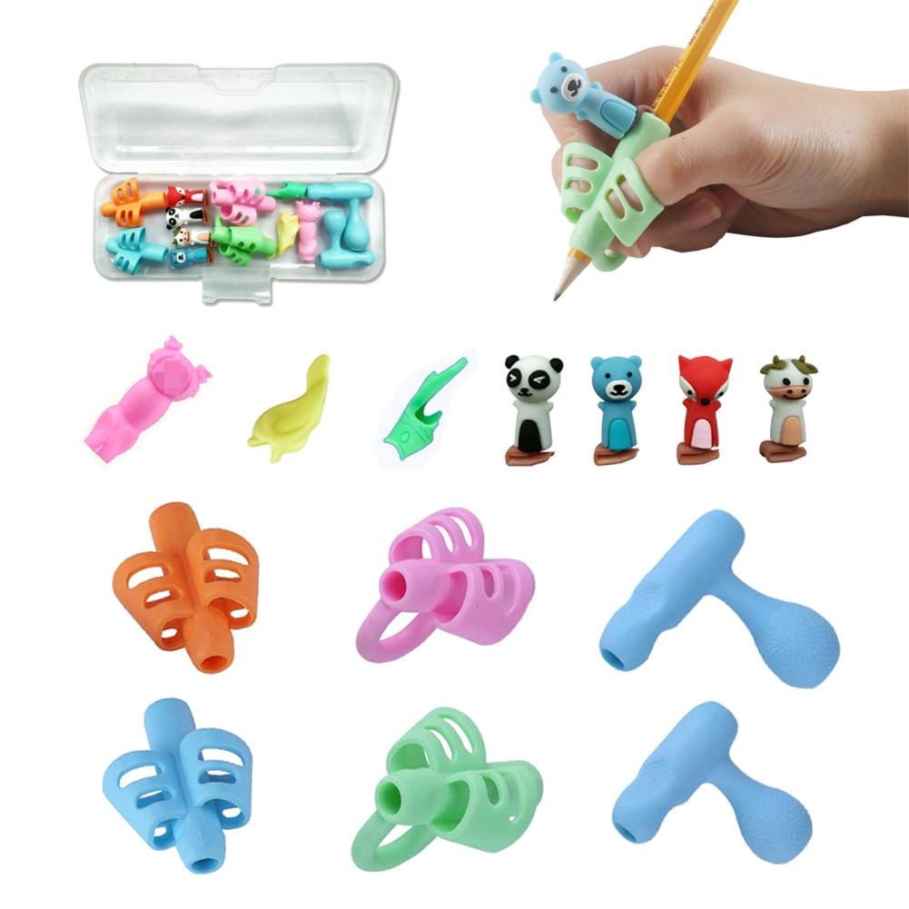 13 Stuks/set Siliconen Baby Leren Schrijven Tool Schrijven Pen Schrijven Correctie Apparaat Kinderen Briefpapier