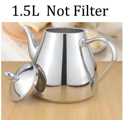 304 Stainless steel tea pot with tea strainer teapot with tea infuser teaware sets tea kettle infuser teapot for induction: Light Yellow