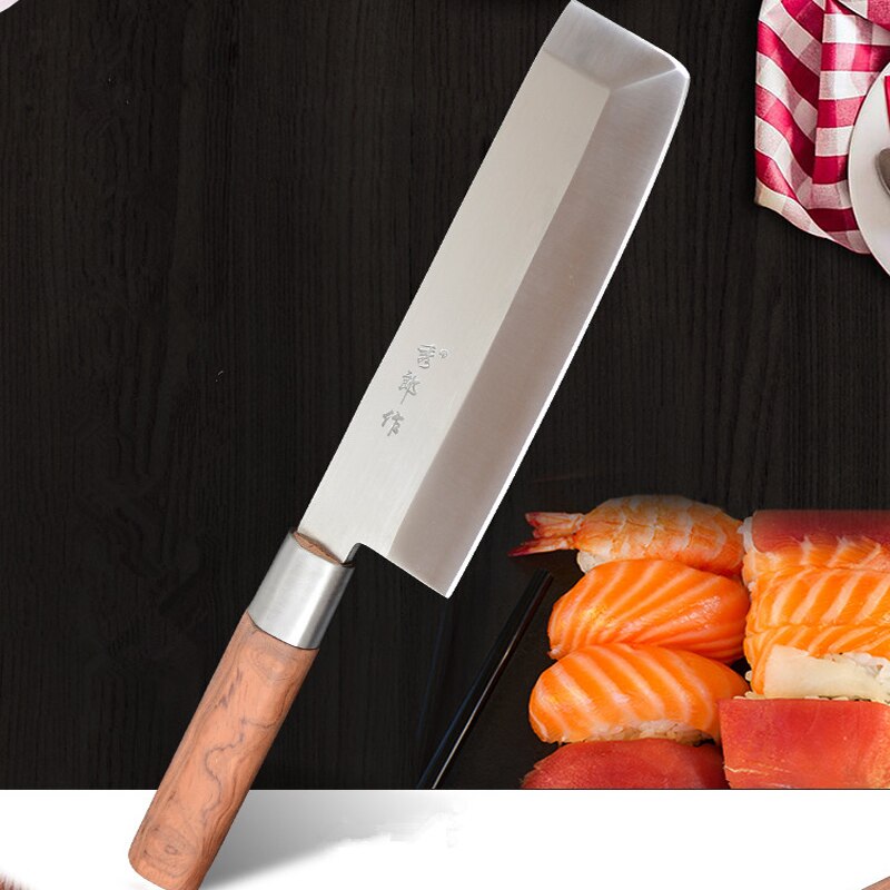 Stainless Steel Chef Cutter Knife Kitchen Japanese Style Cuisine Meat Vegetable Sashimi Beef Knife Cleaver Knives