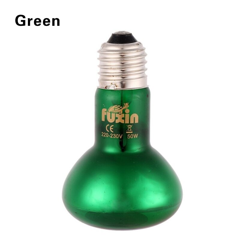 Reptile Heating Lamb Amphibian Bird Snake Lamb Red Light Night Warm Heating Insulation Lamp for Lizards Turtles Animal Lighting: Green 50W