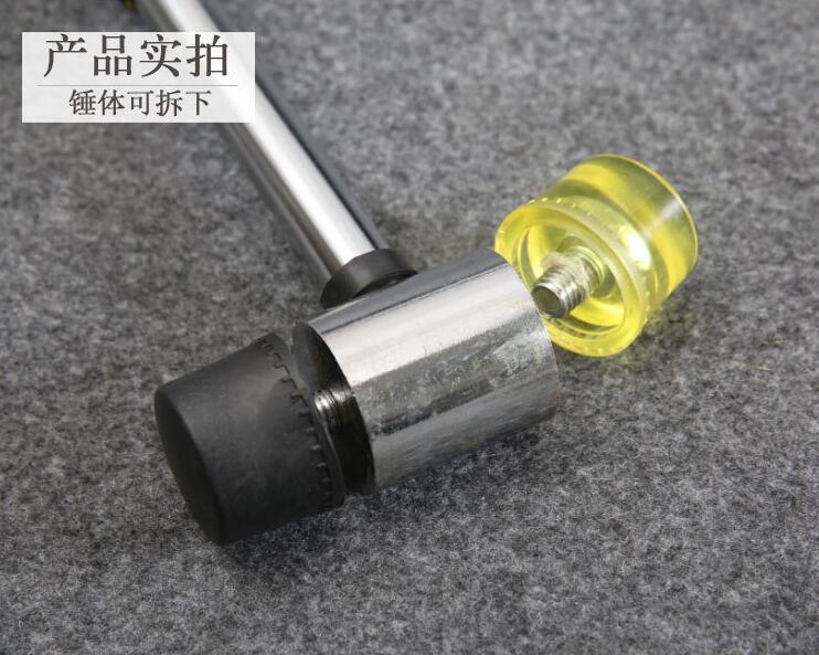 Steel Pipe Handle Rubber Installation Hammer Rubber Hammer Interchangeable Head Nylon Hammer Leather Furniture Installation Tool