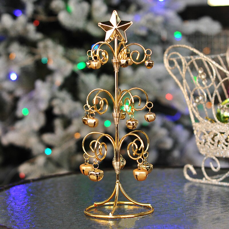 Christmas Decorations Wrought Iron Mini Christmas Tree 28cm Desktop Simulation Christmas Tree: 2