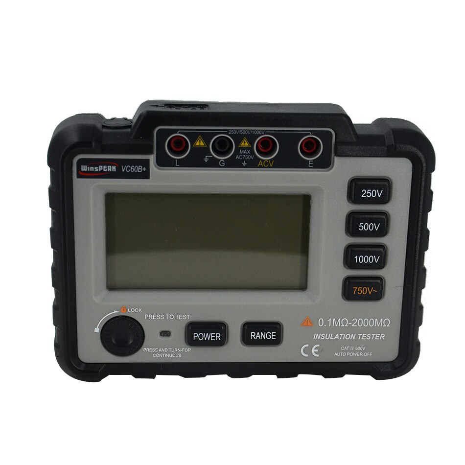 VC60B+ Digital Insulation Resistance Tester 1000V Original Megger MegOhm Meter High Voltage Short Circuit Input Alarm Multimeter