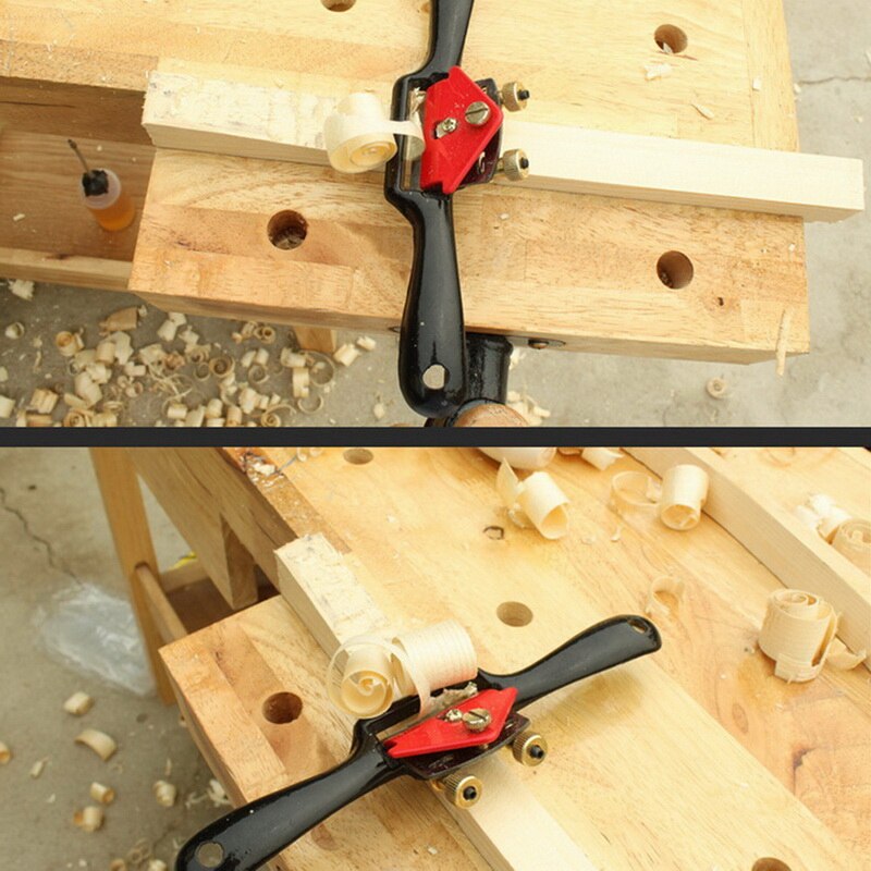9" Adjustable Plane Spokeshave Woodworking Hand Planer Trimming Tools Wood Hand Chisel Tool with Screw
