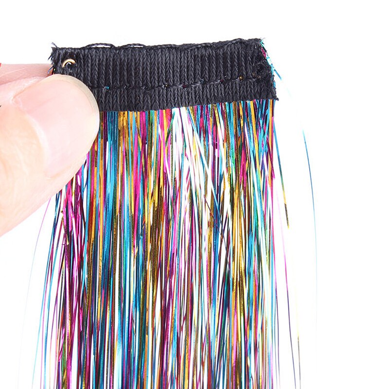 Haarversiering, glitterhaarvlechten, haarextensies met clip, highlights, nep haarstrengen, clip-in bling haaraccessoires