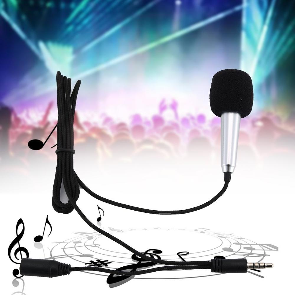 Mobile Phone Microphone 3.5mm Jack Plug Portable Condenser With Studio Voice Sing Wired With Earphone