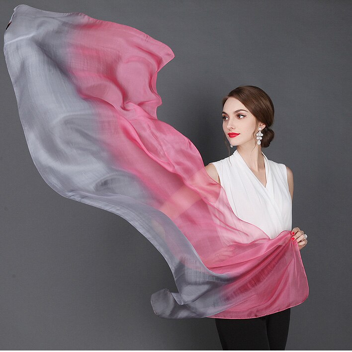 100% moerbei zijde sjaal natuurlijke echte zijde Vrouwen Lange sjaals Sjaal Vrouwelijke hijab wrap effen kleur 180x70 CM: 7