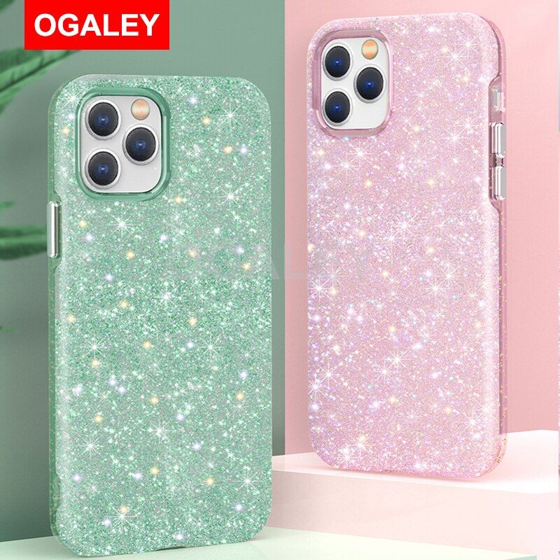 Diamond Case on For iPhone 12 Pro Max iPhone12 11 Pro Max 11 Cases Luxury Sparkle Glitter Diamond Crystal Rhinestone Bling Cover