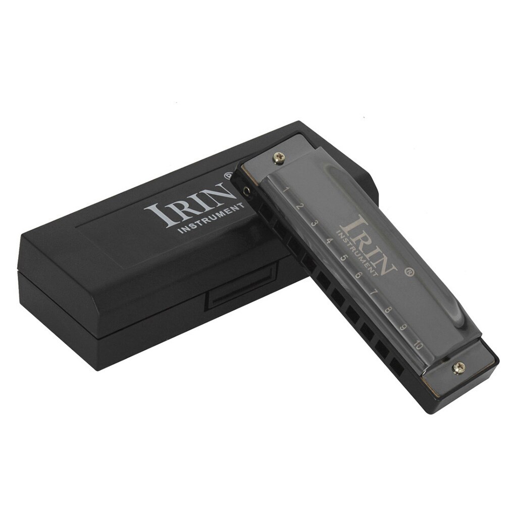 10 Holes Harmonica 20 Notes C Key Blues Harmonica w/ Case Musical Instrument Mouth Organ for Beginner Children