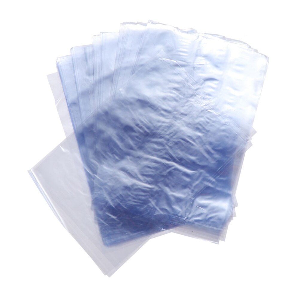 100 PCS PVC Shrink Wrap Bags for Soaps Bottles Bath Bombs Packaging Baskets (10 x 15cm)